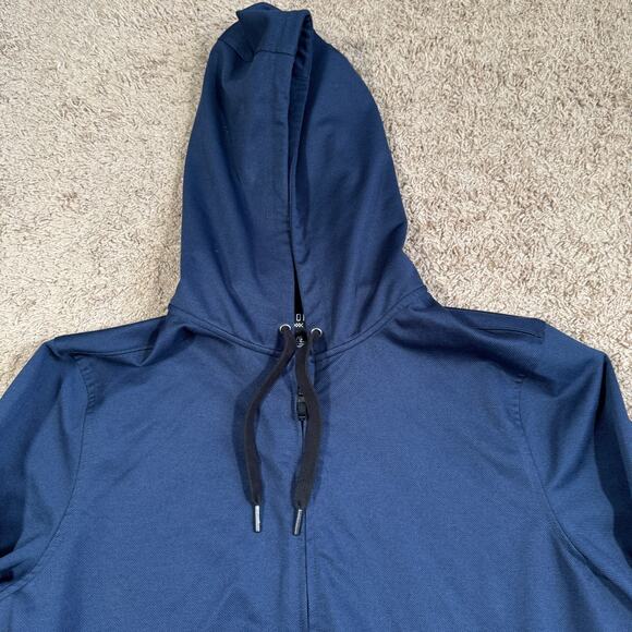 Rhone Full Zip Hoodie Mens Size Large Blue Sweatshirt Jacket - Picture 4 of 11